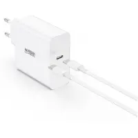 Urban Factory Chargeur secteur USB Type C 65 Watts Powee Blanc laqué