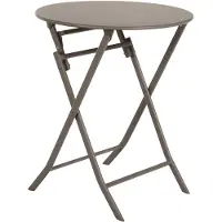 Hespéride Table De Jardin Pliante Ronde Greensboro - 2 Places - Marron Tonka