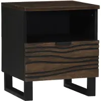 vidaXL Cabinet de chevet Noyer 40 x 33 x 46 cm bois de manguier massif