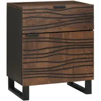 vidaXL Armoire de chevet 50x33x60 cm en bois massif noyer