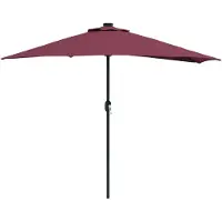 vidaXL Parasol de jardin rouge bordeaux 294 x 150 x 224 cm Tissu