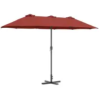 vidaXL , parasol de jardin, 370 x 197 x 239 cm, polyester et aluminium