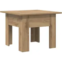vidaXL Table basse artisanale en chêne Matériau à base de bois Lumarko !