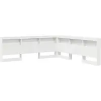vidaXL : Tête de lit de rangement, blanche, en matériau composite