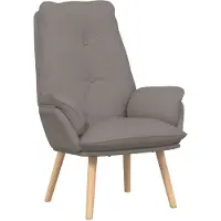 vidaXL fauteuil Taupe 69 x 74 x 93 cm Tissu Sherpa