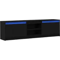 vidaXL Éléments TV 2 pcs Noir 180 x 34 x 50 cm Bois composite
