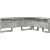 vidaXL : Tête de lit de rangement, béton gris, matériau composite en bois
