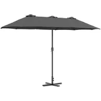 vidaXL , parasol de jardin, 370 x 197 x 239 cm, polyester et aluminium