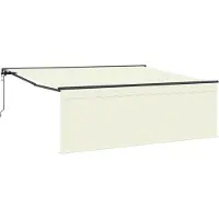 vidaXL Store rétractable Crème 400 x 300 cm Polyester et aluminium