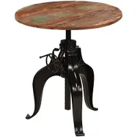 Helloshop26 Table haute mange debout bar bistrot bois de récupération massif 75 cm 0902074