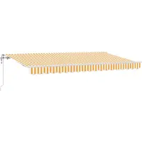 vidaXL Store rétractable jaune 400 x 200 cm Tissu