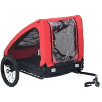 Syfax Remorque de vélo pour animaux de compagnie rouge et noir