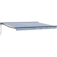 vidaXL Armature de store bleu et blanc 400 x 300 cm