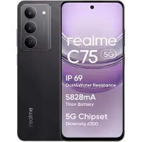 Realme Smartphone C75 5G 8 Go + 256 Go, couleur Storm Black