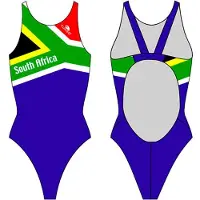 Turbo South Africa Pro Resist Swimsuit Bleu S Femme
