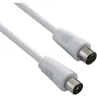 PremiumCord TV M-F, 75 Ohm, 20m, IEC, IEC, 20 m, Mâle-Femelle, Blanc, 75 Ohm