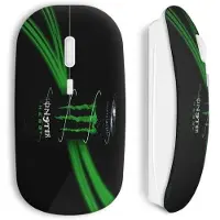 CAPACHEAP Souris Sans Fil drink Monster Energy green