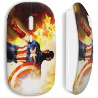 CAPACHEAP Souris Sans Fil Captain America Fire