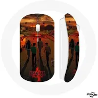 CAPACHEAP Souris Sans Fil Stranger Things Saison 4 Affiche Art Equipages de la Nouvelle Théorie