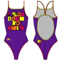 Turbo Was Born To Swim Thin Strap Swimsuit Violet 9-10 Years Fille