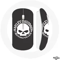 CAPACHEAP Souris Sans Fil Harley Davidson Motors Tete de mort