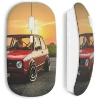 CAPACHEAP Souris sans fil golf volkswagen gti rouge vintage