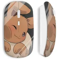 CAPACHEAP Souris Sans Fil Evoli Pokemon Vitre Glace