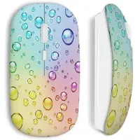 CAPACHEAP Souris Sans Fil Bulles multicolor