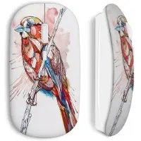 CAPACHEAP Souris sans fil Oiseau paint