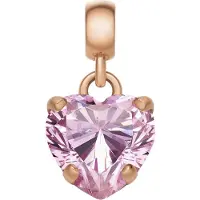 Daniel Wellington - Gold-plated pendant with pink heart Charms DW00400425, (Métal doré)