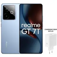Realme Pack Smartphone GT7 5G Nano SIM 512 Go 6.78" IceSense Blue avec chargeur 120 W
