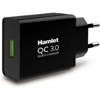 Hamlet XPWCU118QC chargeur d'appareils mobiles Universel Noir Secteur Charge rapide Intérieure