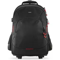 Hama "Ohio" - vertical pour appareil photo - 200, valise photo stable pour bagage à main - polyester recyclé - noir / rouge (00121347)