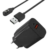 Phonillico Chargeur Secteur 12W + Cable Compatible avec AfterShokz Shokz OpenRun OpenComm Aeropex - Charge Montre