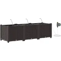 vidaXL Pots de jardin Marron 120 x 40 x 37.5 cm Acier