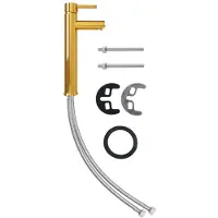 vidaXL Mitigeur de salle de bain Golden 12x30 cm