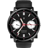 INF Montre intelligente étanche avec écran tactile de 1,39 pouces Le noir