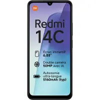 Xiaomi Redmi 14C 4G 6 Go/128 Go Noir Double SIM