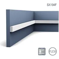 ORAC Plinthe Decor SX194F AXXENT SQUARE Moulure décorative design moderne blanc 2 m