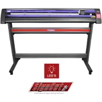 MonsterShop Plotter de Découpe Vinyl 1350 avec Guide Laser LED Logiciel Signcut Pro, Guide laser à ¿il optique, Support et Housse de Protection