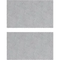 vidaXL Plaques à damier 2 pcs Argent 50 x 30 cm Aluminium