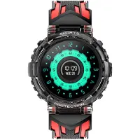 Avizar , Vega montre intelligente pour enfants étanche avec appel & capteur cardiaque, noir / rouge