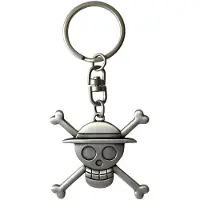 Abystyle Unisexe, Porte-clés, One Piece: Skull - Straw Hat, Multicolore