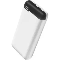 Jaym , 20000mAh Powerbank avec 2x USB-A, 1x USB-C et affichage numérique, blanc