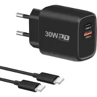 Generique 30w Usb C Charger With 2m Type C Cable, 2 Port Fast Ac Charger Adapter For Google Pixel 9pro Xl/9pro/9/8a/8pro/8/7/6/9 Pro Fold/Watch, Iphone 15 Pro Max, Samsung Galaxy S24 Ultra