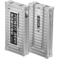WEKOME WP-339 Container-Serie - Powerbank 10000 mAh Super Charging avec câble USB-C et Lightning PD 20 W intégré + QC 22,5 W (Argent)