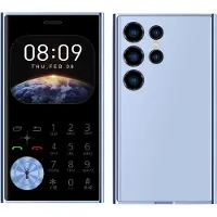 YONIS Téléphone Portable 2.01 Pouces Bluetooth FM Lampe Torche Dual SIM Or Bleu
