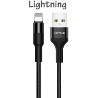 Usams Câble USB iPhone Lightning de Braided 1.2m tressé Nylon