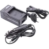 VHBW Chargeur De Batterie Compatible Avec Panasonic Lumix Dmc-Fx78k, Dmc-Fx78n Caméra, Dslr, Action-Cam - Chargeur + Adaptateur Allume-Cigare