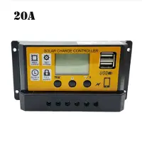 Generique Contrôleur De Panneau De Charge Solaire, Mppt 20a/30a 12v/24v, Contrôleur Pwm Automatique, Chargeur De Téléphone À Double Usb Avec Écran Lcd, 1 Pièce